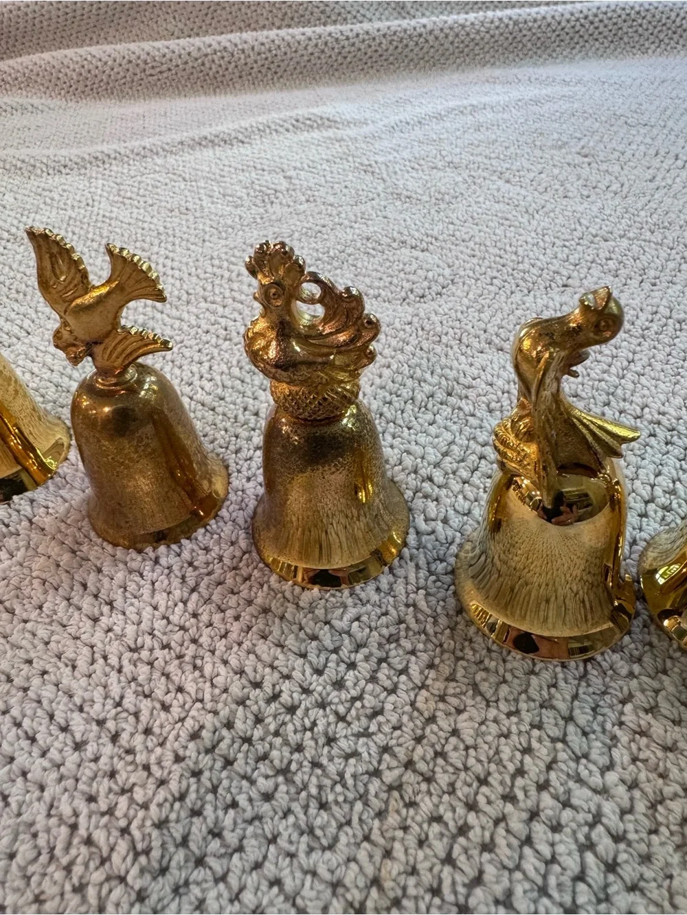 Reed and Barton New England Society Gold Plated 12 Days of Christmas Bells
